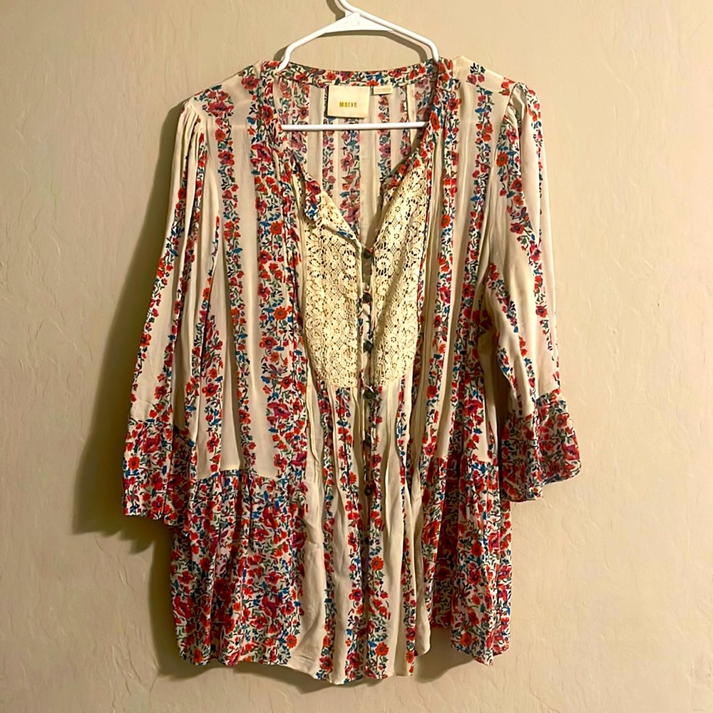 Floral Maeve 3/4 sleeve top